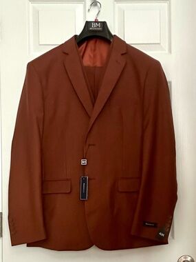 BRAVEMAN 3 peice slim-fit suit 42R